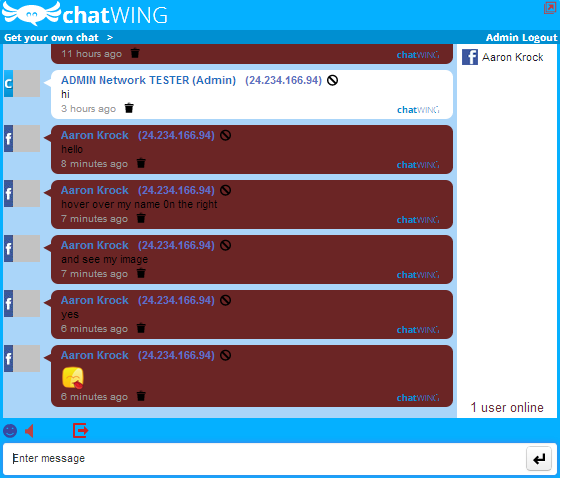 Live chat room